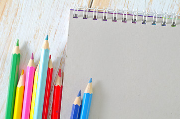 Image showing note and pencils