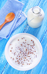 Image showing buckwheat with milk