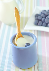 Image showing yogurt with blueberry