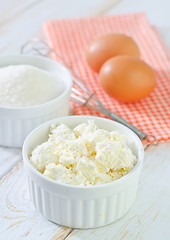 Image showing cottage, sugar,and eggs