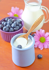 Image showing yogurt with blueberry