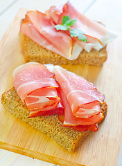 Image showing sandwich with ham