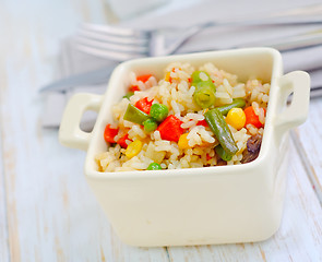 Image showing rice with vegetable