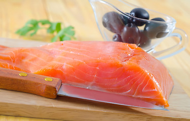 Image showing raw salmon