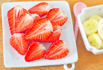 Image showing strawberry and banana
