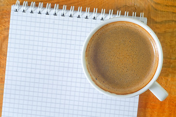 Image showing coffee and note