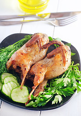 Image showing fried quail