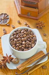 Image showing coffee and aroma spice