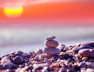 Image showing stones on the beach