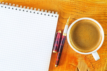 Image showing coffee and note