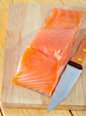 Image showing raw salmon