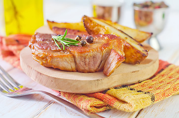 Image showing fried meat with potato