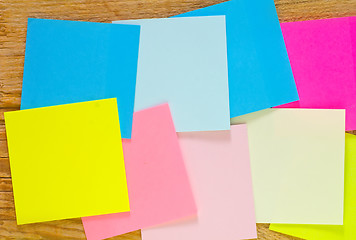 Image showing color sheets for note