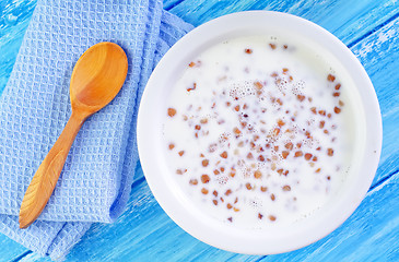 Image showing buckwheat with milk