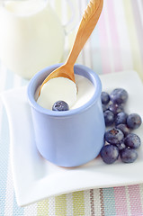 Image showing yogurt with blueberry