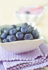 Image showing blueberry and yogurt