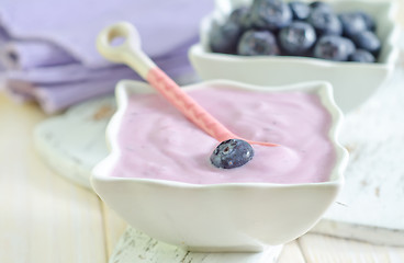 Image showing blueberry and yogurt