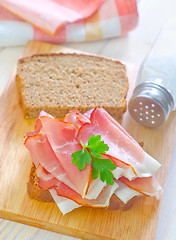 Image showing sandwich with ham