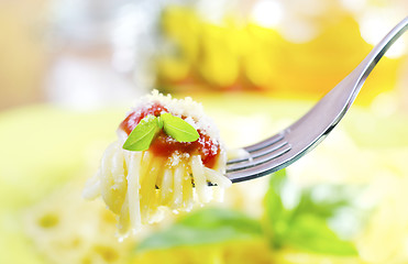 Image showing pasta with sauce