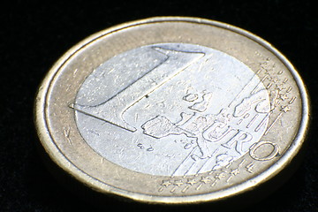 Image showing coin on black background