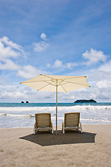 Image showing Two Chairs at the Beach