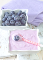 Image showing blueberry and yogurt