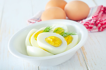 Image showing boiled eggs