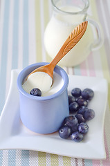 Image showing yogurt with blueberry