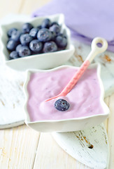 Image showing blueberry and yogurt