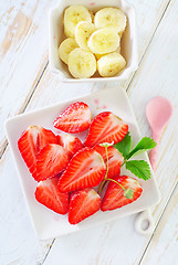 Image showing banana and strawberry