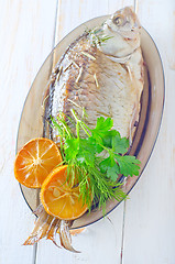 Image showing baked fish