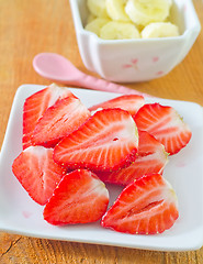 Image showing strawberry and banana