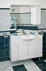 Image showing Blue toilet