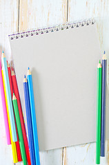 Image showing note and pencils