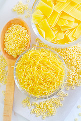 Image showing raw pasta