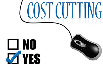 Image showing Cost cutting check mark