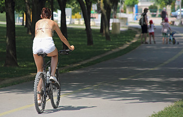 Image showing WomanOnTheBike