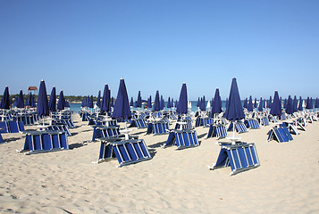 Image showing Blue umbrellas