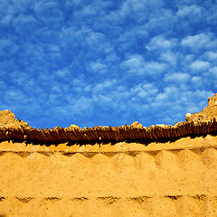 Image showing season clouds   africa in morocco  old    contruction and the hi