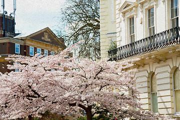 Image showing exterior old architecture in england london europe wall and hist