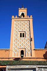 Image showing in maroc africa minaret and the tile