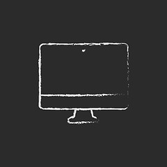 Image showing Flat screen drawn in chalk