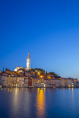 Image showing Rovinj on Adriatic coast at sunset