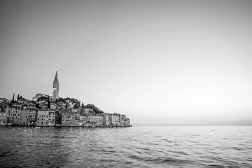 Image showing Old city core in Rovinj bw