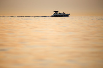 Image showing Motor boat in Adriatic sea