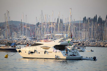 Image showing People on yacht at Adriatic coast