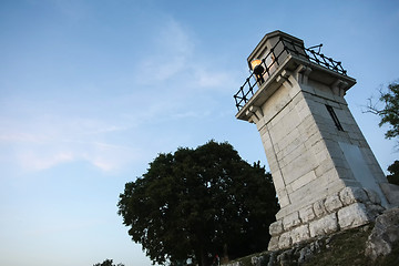 Image showing Viewpoint in Rovinj at sunset