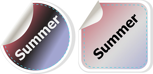 Image showing Summer icon. Internet button isolated on white background