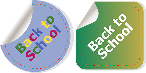 Image showing Back to school icon. Internet button. Education concept