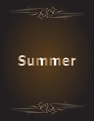 Image showing Elements for Summer calligraphic designs. Vintage ornaments. All for Summer holidays